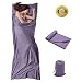 Travel and Camping Sheet Sleeping Bag Liner - Lightweight Compact and Portable Adult Sleeping bag- Ideal for Traveling,Hostels and Camping