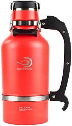 DrinkTanks Vacuum Insulated Stainless Steel Beer Growler, 64 oz.