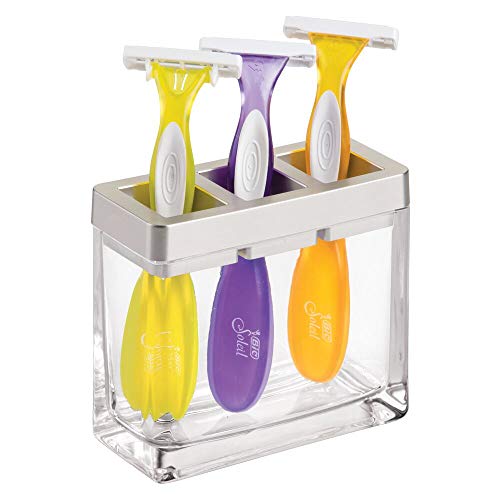 Mdesign Decorative Glass Bath Accessory Set For Bathroom Vanity