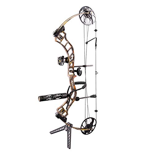 XQMART Archery Compound Bow Package with Hunting Accessories,19-30" Draw Length,15-70Lbs Draw Weight(Ship from USA Warehouse) (red, Blue, camo, Black) (Blue) (Forest camo)