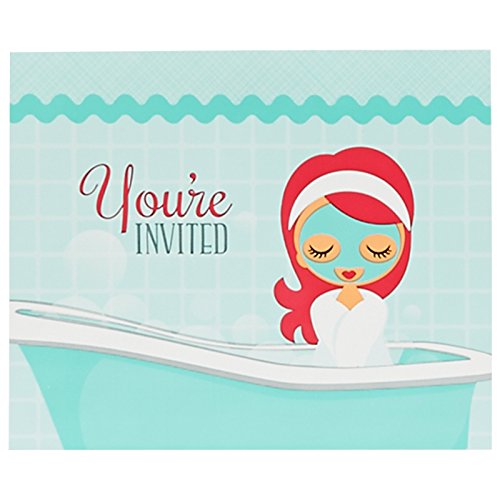 Little Spa Salon Makeover Party Supplies - Invitations (8)