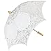 Just Artifacts MINI 11-inch Lace Parasol Umbrella Costume Accessory - Color: White