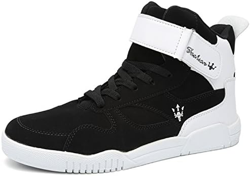 Topteck Men's Classic Street Sneakers Fashion Ankle Fur Boots Hi-Top Chukka Shoes Strap Platform Booties