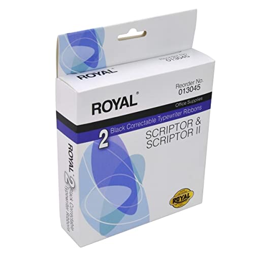 ROYAL 2 Black CORRECTABLE Typewriter Ribbons for