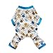Fitwarm® Adorable Paws Dog Pajamas for Dog Shirt Cozy Soft Dog Pjs Dog Clothes, X-Small