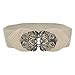 Leegoal Women Fashion Vintage Wide Elastic Stretch Waist Belt,Beige