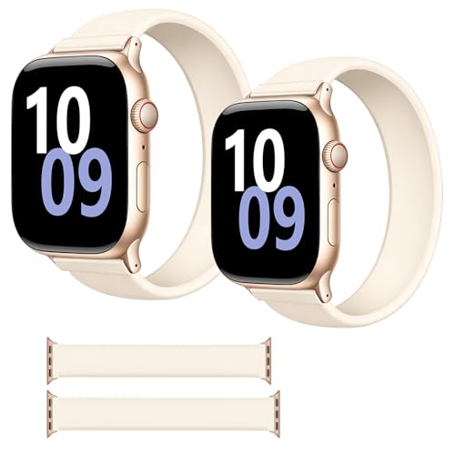 Silicone Solo Loop Sport Strap Waterproof for Apple Watch Band Women Men at Amazon