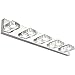 SOLFART Dimmable 5 Lights 31.5 Inches Modern Glass Stainless Steel Vanity Light Over Mirror Bathroom Lighting Fixtures LED Vanity Light
