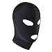 YiZYiF Black Eyes & Mouth Holes Blindfold Hoods Head Mask Zentai Costumes for Female Male Eyes & Mouth Holes Black