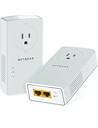 NETGEAR Powerline Adapter 2000 Mbps (2) Ethernet Gigabit Puertos con Passthrough + Extra Outlet (PLP2000)