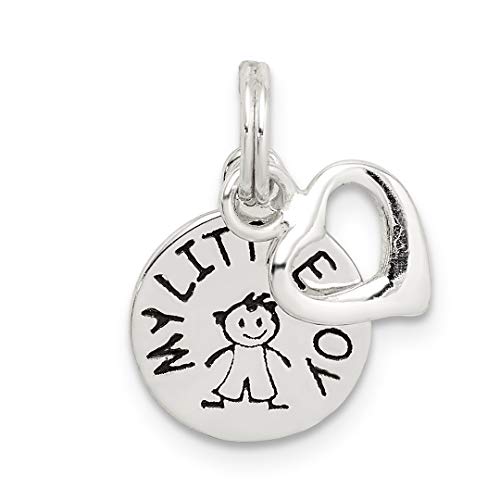 925 Sterling Silver Enameled My Little Boy 2 Piece Pendant C