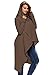 Dokotoo Womens Cotton Casual High Low Loose Long Sleev Tunic Sweatshirt Hoodies Pockets Brown Coffee (US 16-18)XL
