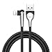 Uciefy Charging Cable, 6.6FT Right Angle Charger Cord 90 Degree Fast Data Cable Nylon Braided LED Light Compatible with iPhone X/ 8/8 Plus/7/7 Plus/6/6 (Updated)