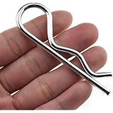 Hao Pro Hitch Pins Clips Cotter Pins Spring Clip Hair Pins 9 Pack for Trailer Hitch Pins Strong Spring Tension Thicker Sturdy for Tow Bar Tractors Mower Carts Truck 3.5mm Wire Diameter 75mm Length