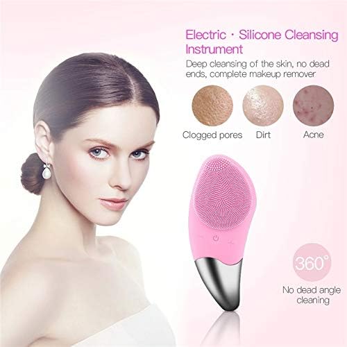 2 in 1 Sonic facial cleansing brush with face massager exfoliation Electric Rechargeable Polisher Scrubber (Facial Cleansing Brush - Image 3