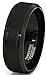 Duke Collections Mens Wedding Band 8mm Black Tungsten Ring Wire Matte Brushed Beveled Edge Comfort Fit