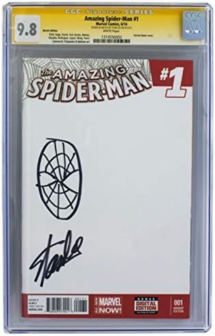 Stan Lee Signed The Amazing Spiderman #1 Sketch w/Hand Drawn Sketch Slabbed CGC 9.8