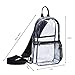 Clear Sling Bag for Women Shoulder Crossbody Backpack Chest Daypack one strap backpack see through transparent Stadium Approved(samll) Black