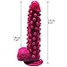 FAAK Silicone Bumpy Dildo G-Spot Novelties Female Masturbator Soft Flexible Adult Toy Cock with Suction Base Waterproof (Pink)thumb 4