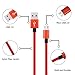 Awengu 3Pack 10ft Red Nylon Premium Micro USB Charging Lightning Cable Extra Long Charger for Android,Samsung,Nexus, HTC,Nokia, Motorola, HUAWEI and More.