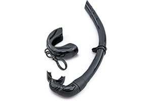 TEQIN Roll-up Snorkel, Silicone Foldable Snorkel with Compact Storage Case, Freediving and Snorkeling Snorkel, Wet Breathing Tube for Freediving, Diving, and Snorkeling Black