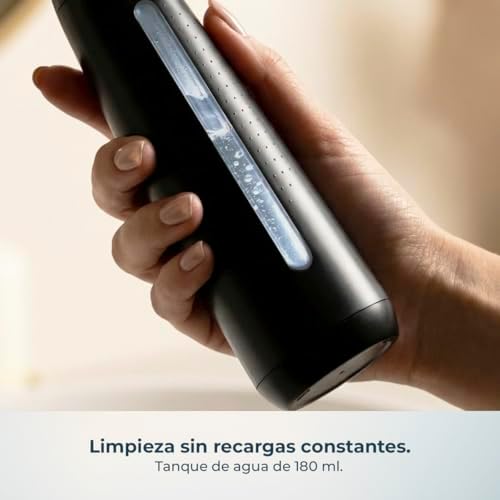 Irrigador Oral Portátil ToothCare 6000 Jet Liberty. Irrigador Dentário, autonomia de 30 dias, depósito de 180ml, pressão ajustável 30-80 PSI, cabeças magnéticas, frequência cardíaca 1500 vezes/min, IPX7