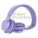 Kids Headphones, HD30 Volume Limiting Children Headset with Microphone for Girls Boys and Tablets Computer Laptops iOS Android Smartphone (Purple)