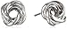 Amazon Collection 14k White Gold Love Knot Stud Earrings