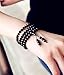 ARZASGO Men Women 108 Obsidian Crystal Prayer Bead Multilayer Stretch Bracelets Meditation Mala Beads Bracelet Necklace (Black-6mm)