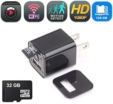 Amazon Co Jp Usb 隠しスパイカメラ Wi Fi Ugetde ライブビュー モーション検出により 128gbマイクロsdカード 無料32gbマイクロsdカード ナニースパイペットベビーセキュリティ監視カメラをサポート カメラ