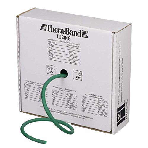THERABAND Resistance Tubes, Professional Latex Elastic Tubing, Upper