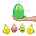 UNGLINGA Large Prefilled Wind Up Chicks Easter Eggs Basket Stuffers Decorations for Toddler Boys Girls Kids Gift LED Flashing Chicken Wings Toy Fillers Party Supplies with Stickers