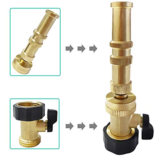 HQMPC Heavy Duty Brass Shut Off Valve Garden Hose Shut Off Valve Garden
