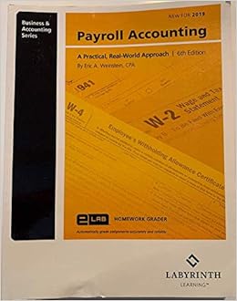 Payroll Accounting W Access Eric Weinstein Cpa 9781640610286 Books Payroll Accounting W Access Eric Weinstein Cpa 9781640610286 Books