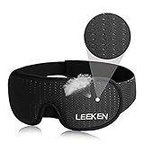 LEEKEN 3D Sleeping Eye Mask - 100% Lights Blockout