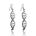 DNA Double Helix Earrings - Silver Toned