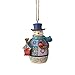 Enesco Jim Shore Heartwood Creek Mini Snowman with Birdhouse Hanging Ornament, 3.375