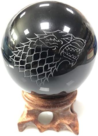 Polar Jade Game of Thrones Inspired Black Obsidian Ball Dragonglass Sphere Great