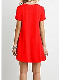 HPYLove - Vestido suelto de manga corta para mujer