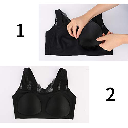 Bra Pads Inserts 4 Pair, Women's Breathable Comfortable Sport Bathing Suit Bra Pads by Alrigon - Thumbnail 4