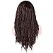 KeeWig Synthetic Long Shaggy Curly Wig Medium Dark Brown Frosted Honey Blonde ROSE #FS4/27