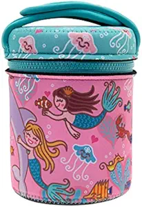 Laken Thermo 34 Ounce Vacuum Insulated Food Jar, Stainless Steel + Neoprene Cover + 2 PP Containers, Sirenas