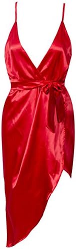 Fashion Women Bandage Bodycon Sleeveless Evening Sexy Party Cocktail Mini Dress (L, Red)