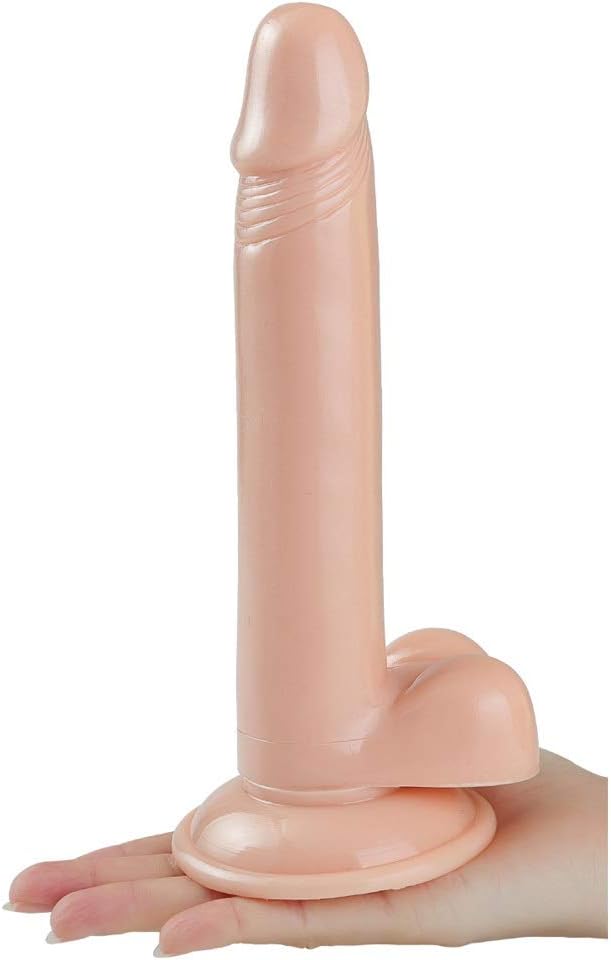 UsmanZY7 Beginner Real Touch, Super Soft Tool Gift Stick Black Thin Silicone Toys with for Women flesh color| long：8.7inches/22cm，diameter：1.5inches/3.8cm