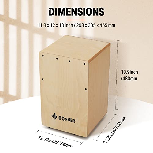 Box Drum Donner Cajon - Full Size Birchwood Beat Box With