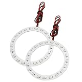 2 x 70mm Red 21 SMD LED Rear Angel Eyes Ring Light