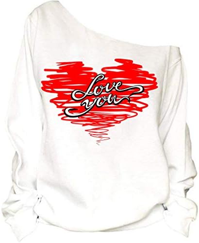 Nawoshow Women's Pullover Casual Off The Shoulder Slouchy Sweatshirt Long Sleeve Hoodie
