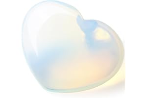 MAIBAOTA 45 mm Crystal Heart Big Healing Crystals Heart Love Crystal Stone Natural Reiki Gemstone Crystal Gifts for Mom Mothers Day Valentines Day Palm Worry Stones for Anxiety