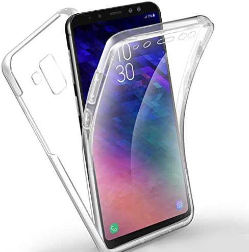 Galaxy A8 2018 Case, Yosemy Galaxy A8 2018 Case Clear Ultra Hard PC Back Cover Case 360 Degree Full Body Protective+Transparent Silicone Thin Gel TPU Soft Anti-Shock Case for Galaxy A8 2018 - Crystal