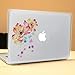 H4S Removable Decorative PVC MacBook Decals Skin Stickers Mac Cover Decal for Apple MacBook Pro Air Retina13 Inch A1278 A1369 A1466 A1304 A1425 A1502, Flowers 4 Pattern